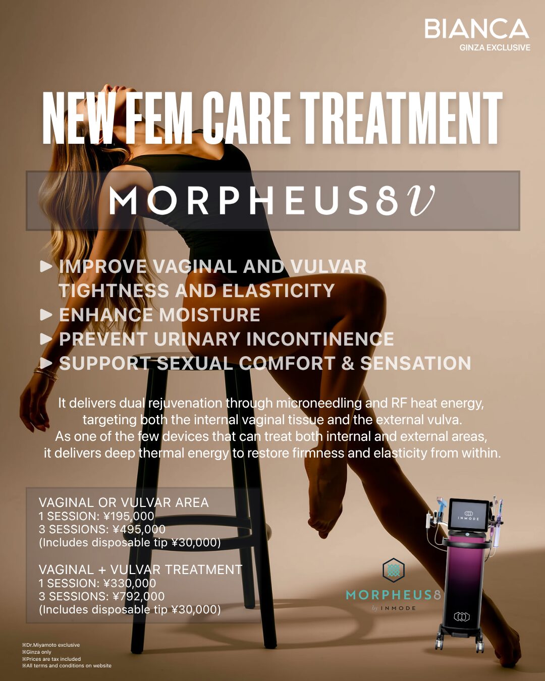 【New Treatment at Ginza only】The Latest Femtech Treatment “EmpowerRF” (Morpheus8V)